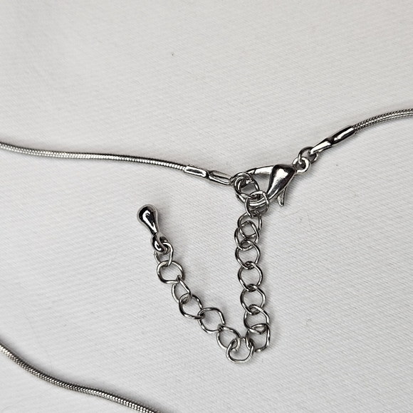 Butterfly Beaded Silver Necklace - Picture 4 of 11